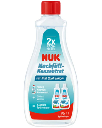 Recharge Concentrée Liquide Vaisselle Biberon et Tétine NUK - 500ml + 500ml eau = 1L