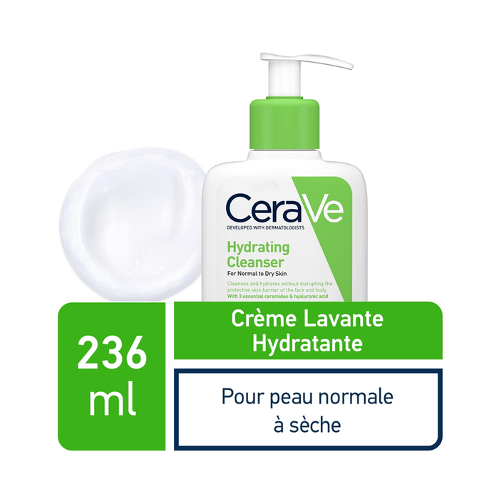 CeraVe Crème Lavante Hydratante – Nettoie & Hydrate en Douceur