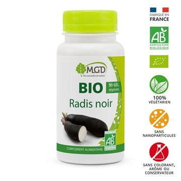 MGD bio radis noir boite 90 gélules