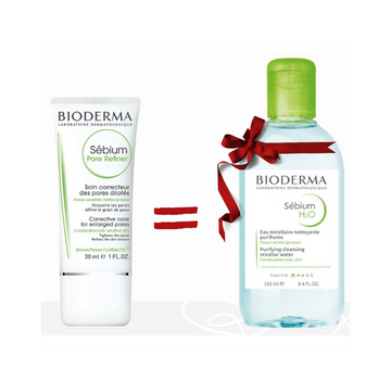 BIODERMA SEBIUM PORE REFINER + SEBIUM H2O SOLUTION 250ML