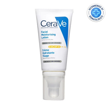 CeraVe Crème hydratante visage SPF50 Peaux Normales à Sèches 52ml = Miniature Offerte