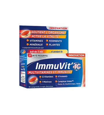 Forte Pharma immuvit’4g multivitamines et immunité 30 comprimès