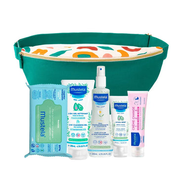 Mustela Pack Gel Lavant + Eau Rafraîchissante + Crème Change + Hydra Bébé Visage + Lingettes = Sac Banane Offert!