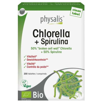 PHYSALIS CHLORELLA + SPIRULINA 500 COMPRIMES