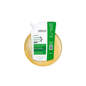 Vichy Dercos Eco-Recharge Shampoing Traitant Anti-Pelliculaire Cheveux Gras | 500 Ml