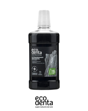 ECODENTA Bain de Bouche Blanchissant au Charbon Actif 500ml