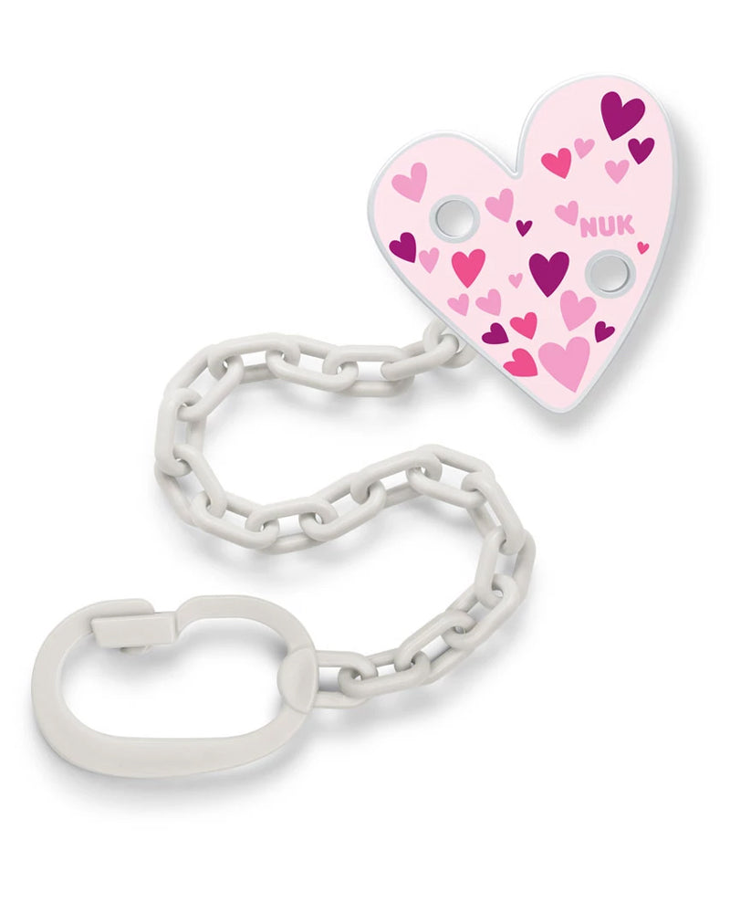 Attache Sucette NUK - Coeur Rose