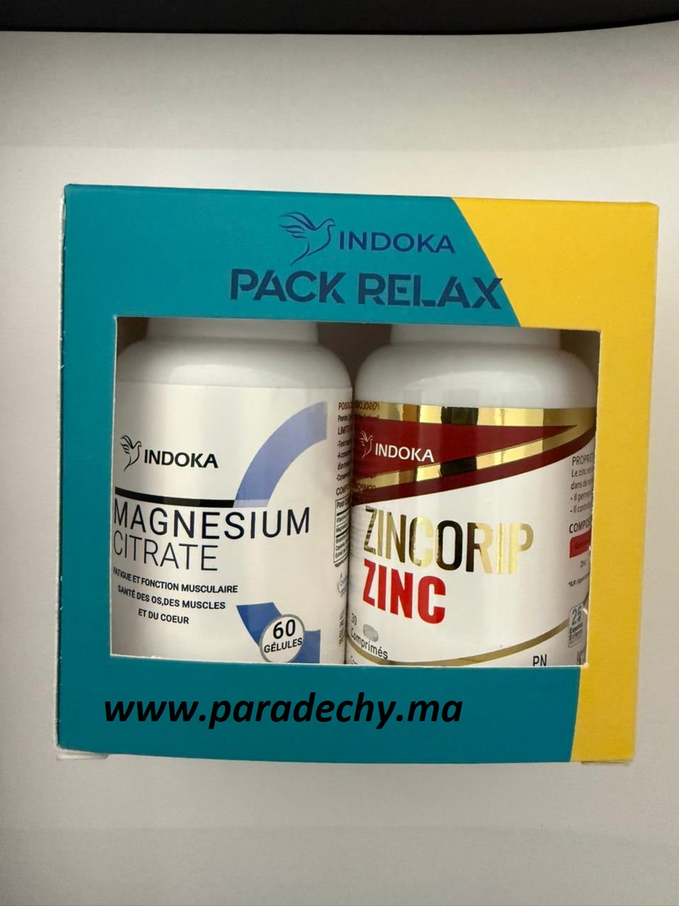 Indoka Pack Relax | Zincorip Zinc 30Comprimés + Magnesium Citrate 60Gélules