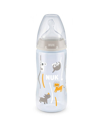 Nuk Biberon PP 300ml tétine en silicone 0-6 mois - Beige