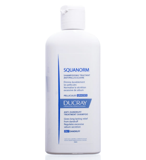 Ducray – Squanorm Shampooing traitant antipelliculaire – Pellicules grasses – 200 ml