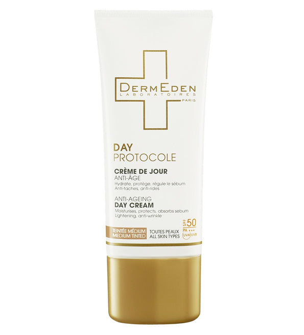 Dermeden Crème de Jour Anti-Âge Teintée Medium spf50 – 50 ml