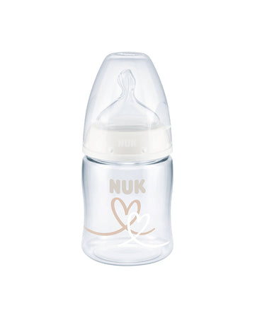 NUK Biberon First Choice+ 0-6m 150ml - Cœur Beige