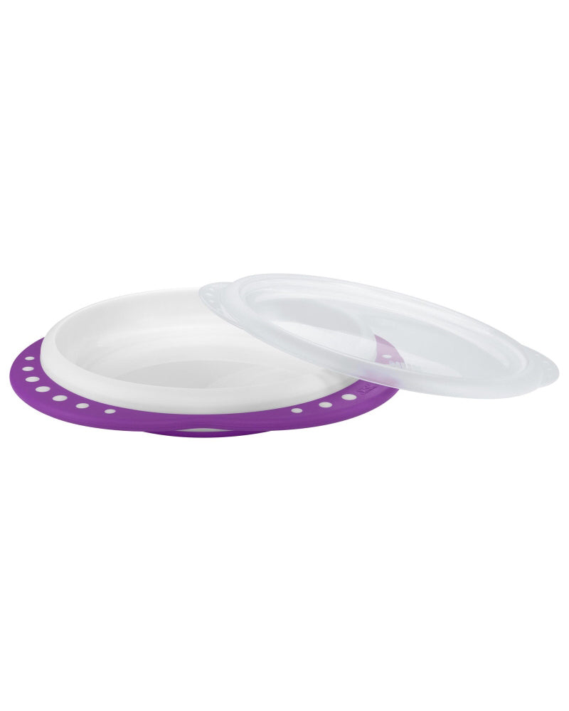 NUK  Assiette d'Apprentissage avec couvercle NUK - Violet