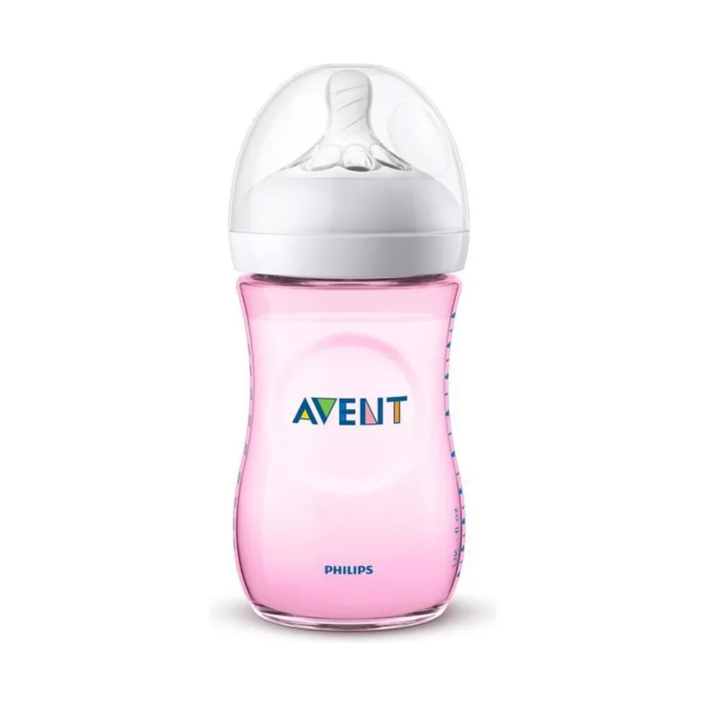AVENT Biberon Natural Rose 260ml +1m Scf034/17