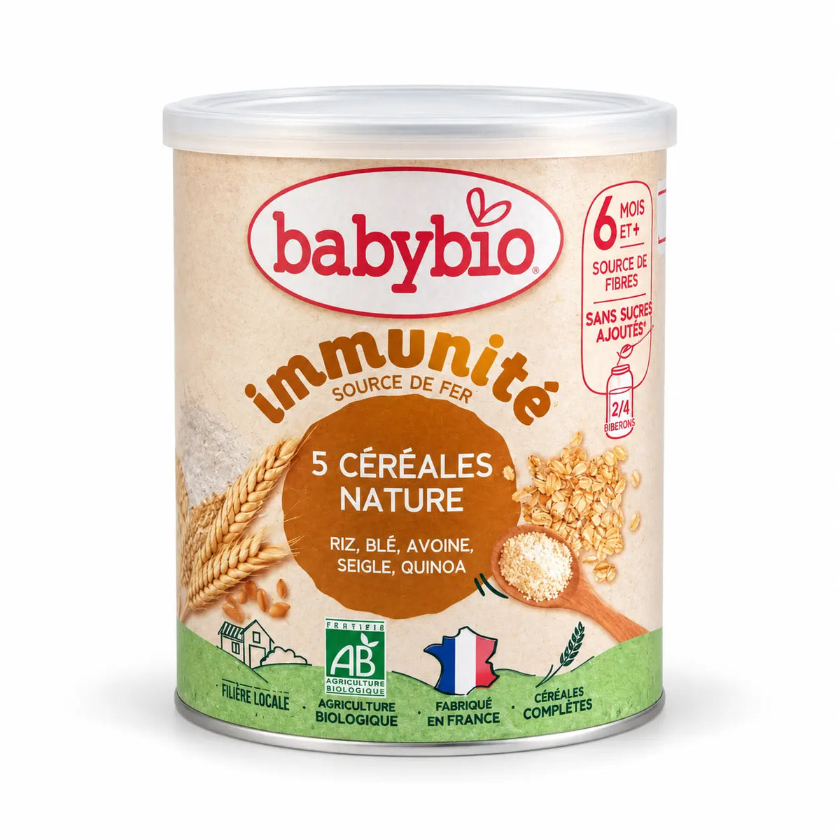 Babybio Immunité 5 Céréales Nature Bio — 220 g