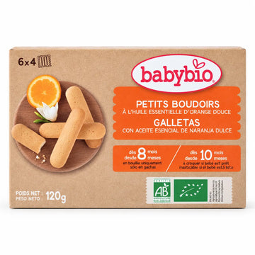Babybio Petits Boudoirs Bio à l’Orange Douce — 120 g