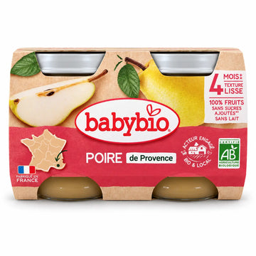 Babybio Poire de Provence Bio — 2 × 130 g