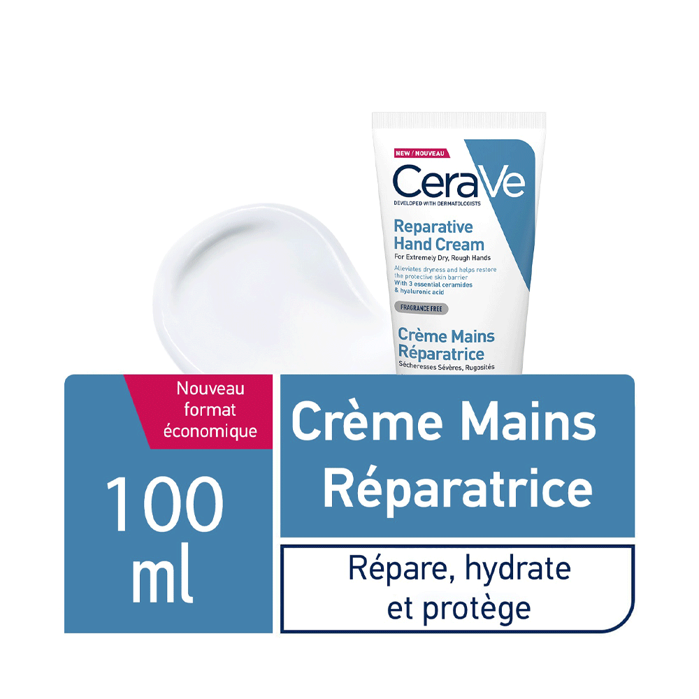 CeraVe Crème Mains Réparatrice – Hydratation et Réparation Intense