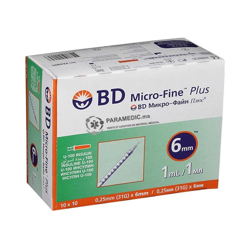 BD Micro-fine plus seringue à Insuline 31G/6mm