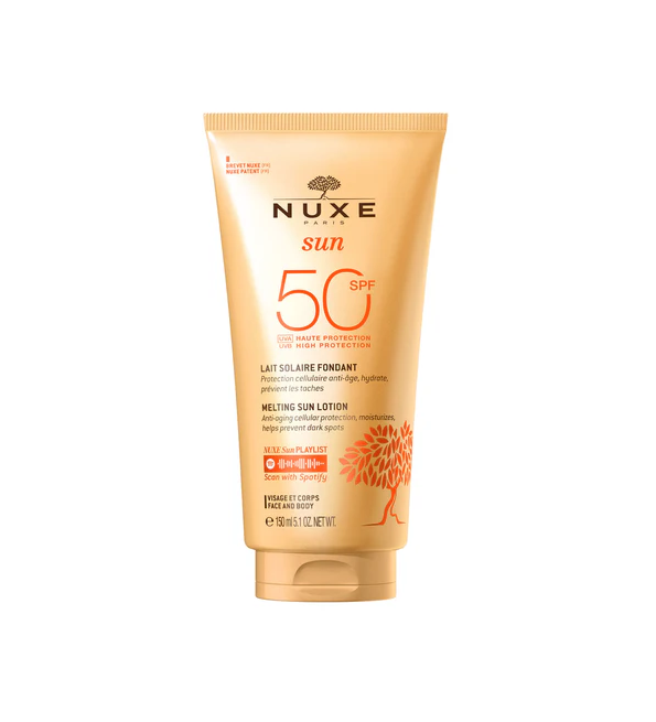 NUXE SUN Lait Solaire Fondant Haute Protection SPF50 visage et corps 150ML