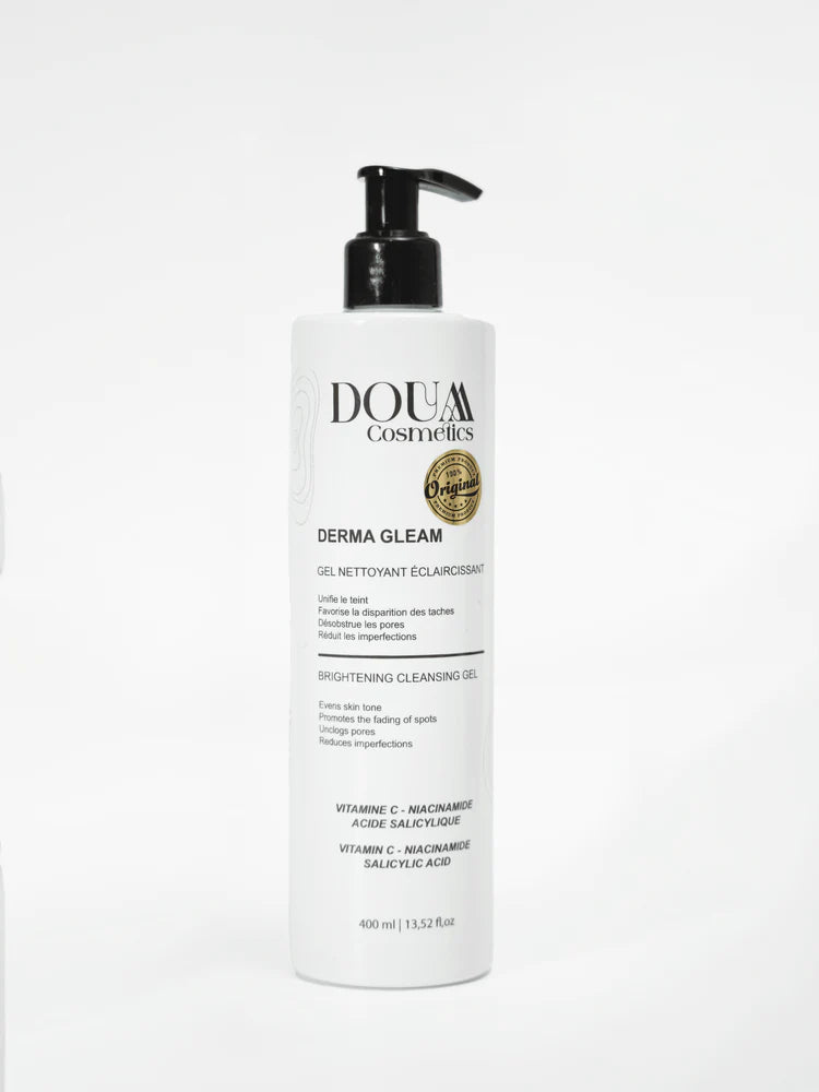 Douaa Cosmetics derma gleam  gel nettoyant éclaircissant grand format 400 ml