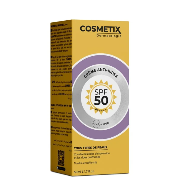 COSMETIX DERMATOLOGIE SOIN 2X1 ANTI-RIDES SPF50 50ML