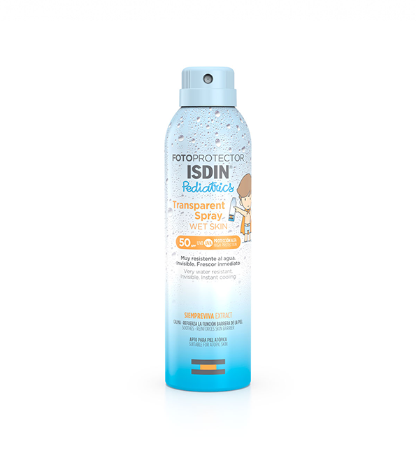 ISDIN Fotoprotector Transparent Spray Wet Skin Pediatrics SPF 50