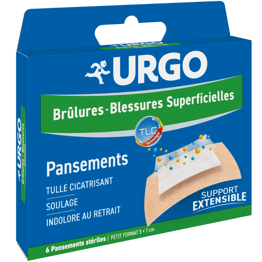 Urgo brûlures et blessures superficielles  6 pts