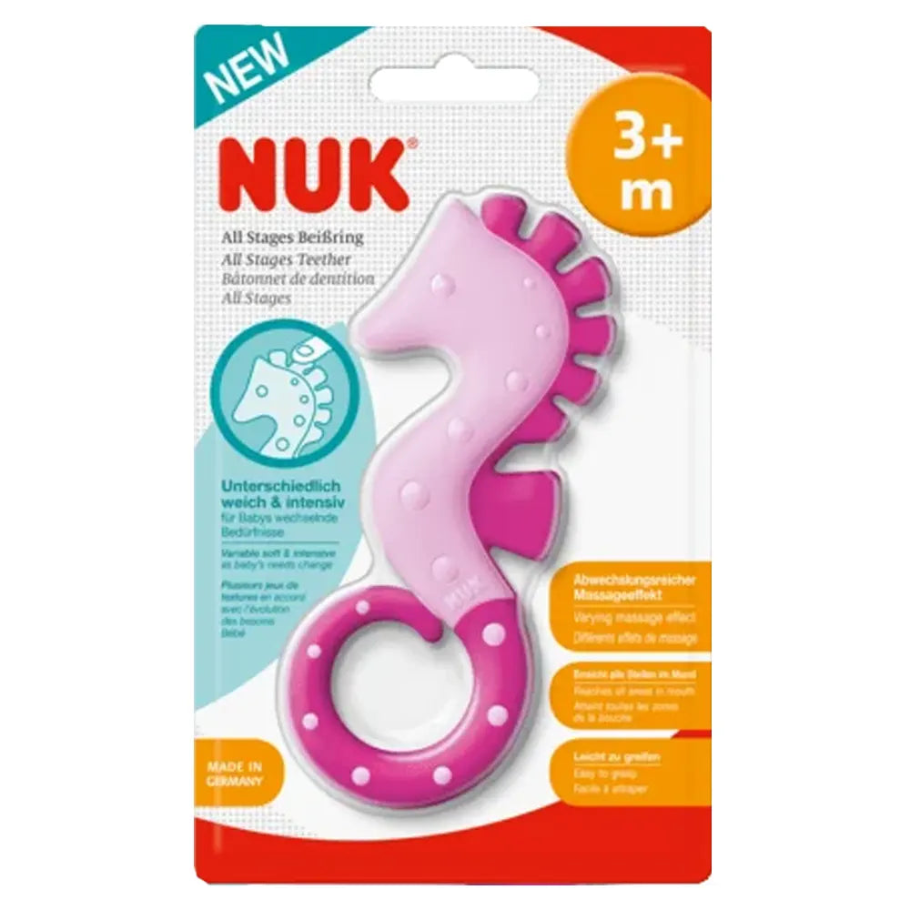 NUK Anneau de Dentition Hippocampe Rose - 3M+