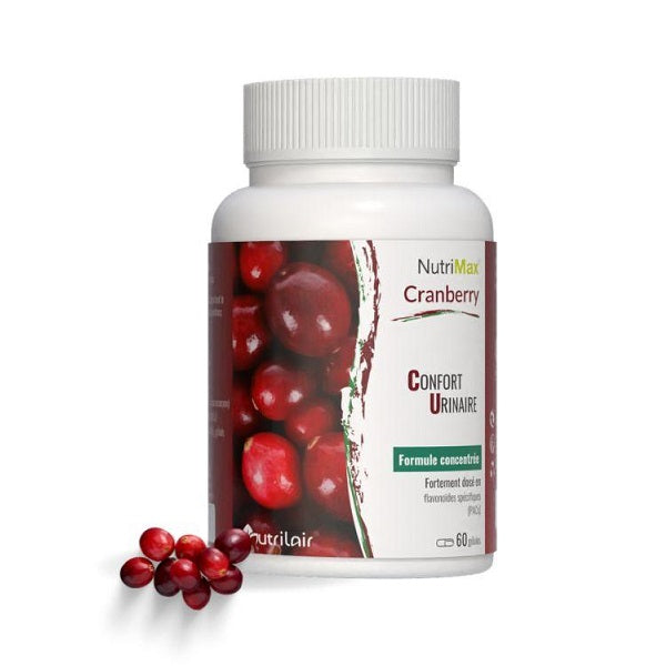 NutriMax Cranberry Confort Urinaire – 60 comprimés a 38 mg