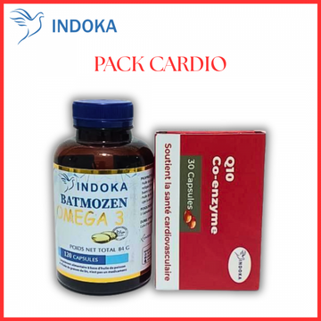 Indoka Pack Cardio | Omega 3 120Capsules + Q10 Co-enzyme 30Capsules