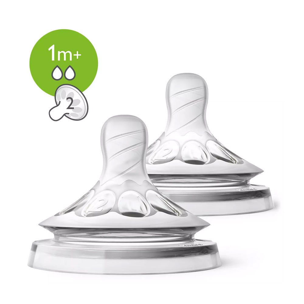 AVENT 2 Tétines Natural Slow +1m scf042/27