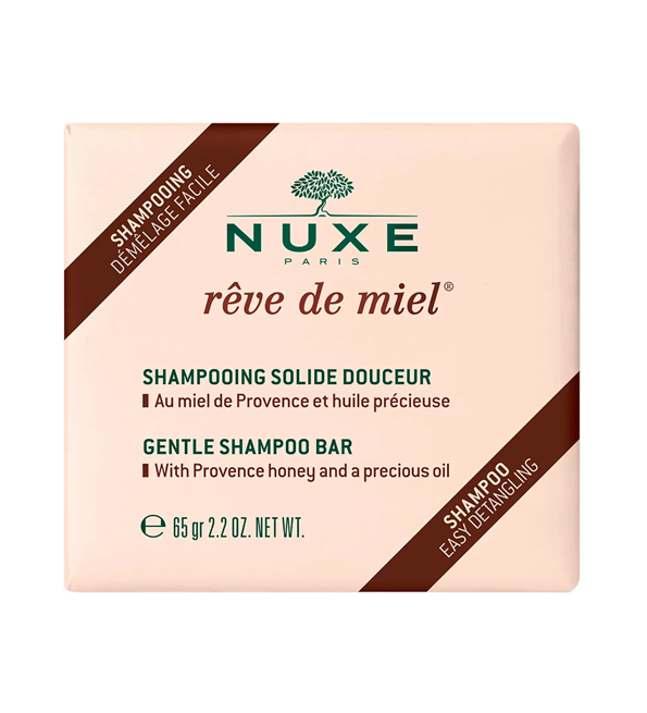 NUXE Rêve de Miel Shampooing Solide Douceur 65 gr = Boite en métal OFFERT