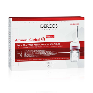Vichy Dercos Technique Aminexil Clinical 5 Femme 21 Ampoules