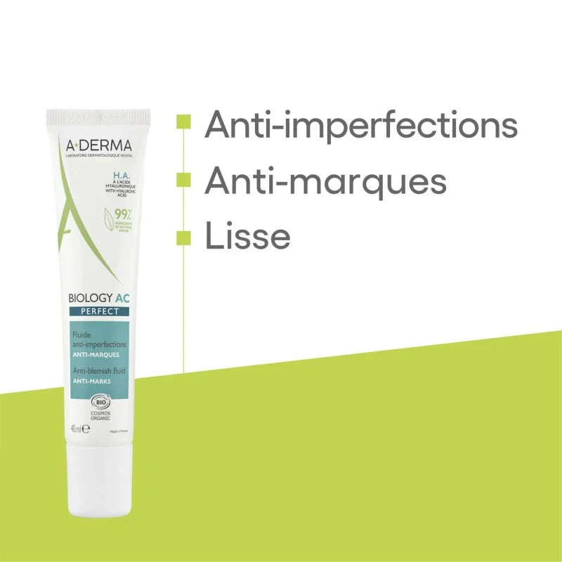 A-derma Biology AC PERFECT Fluide Anti-Imperfections Anti-Marques | 40 Ml