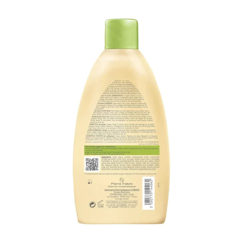 A-Derma Gel Douche Surgras Ultra Rich 500ml