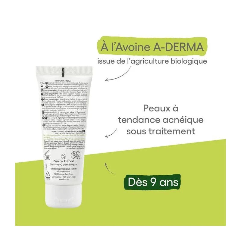 A-Derma BIOLOGY AC Hydra hydratante compensatrice 40ml