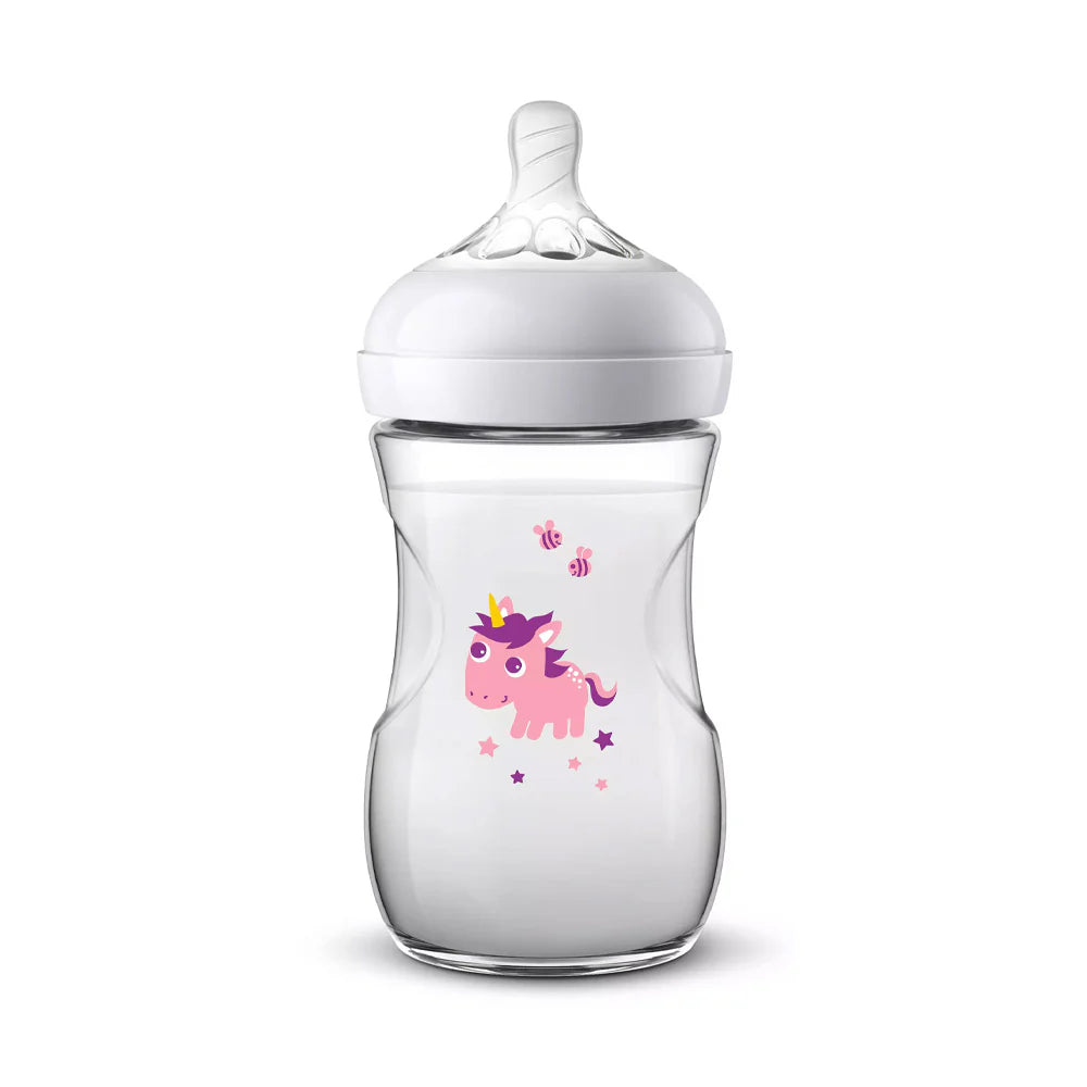 AVENT Biberon Naturel 260ml +1m Scf070/25 Unicorn
