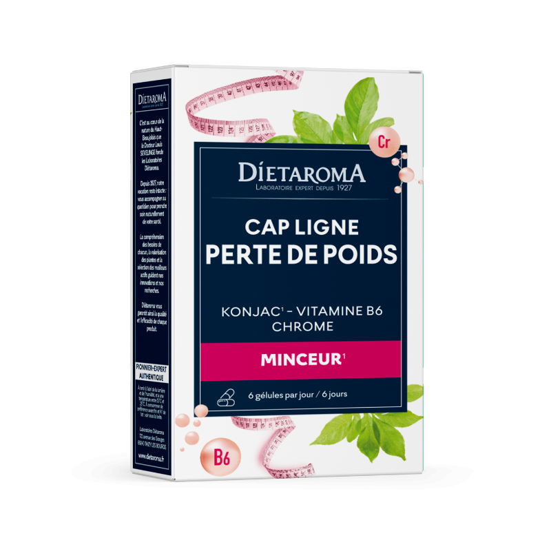 DIETAROMA CAPLIGNE KONJAC & CHROME 60 Comprimès