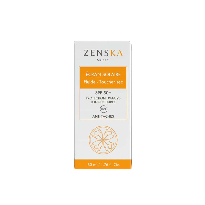 ZENSKA ECRAN SOLAIRE FLUIDE TOUCHER SEC SPF 50+ ANTI TACHES 50 ML