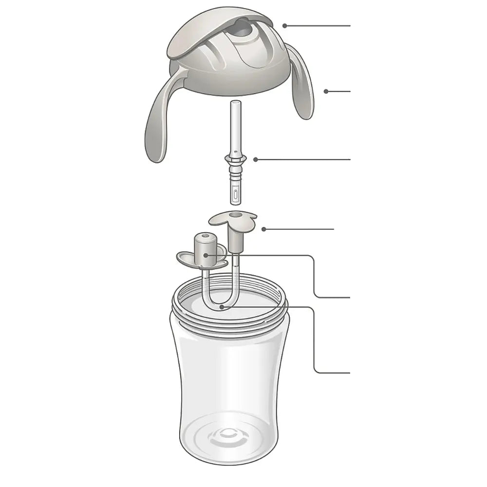 Nuk Cup Gobelet avec Paille Turquoise - 230ml