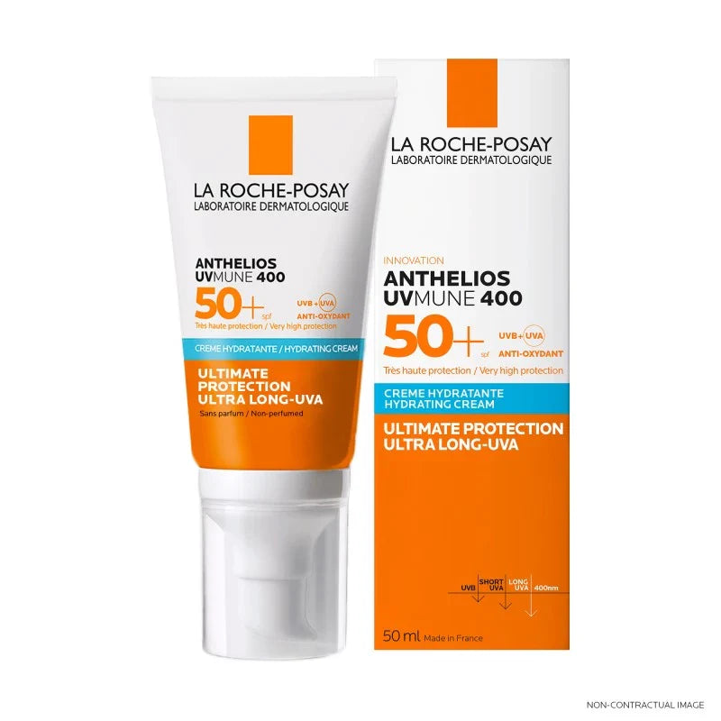 La Roche Posay Anthelios UVMune 400 Crème Hydratante SPF50+ Invisible 50ml  = Eau Thermale 50ml Offerte