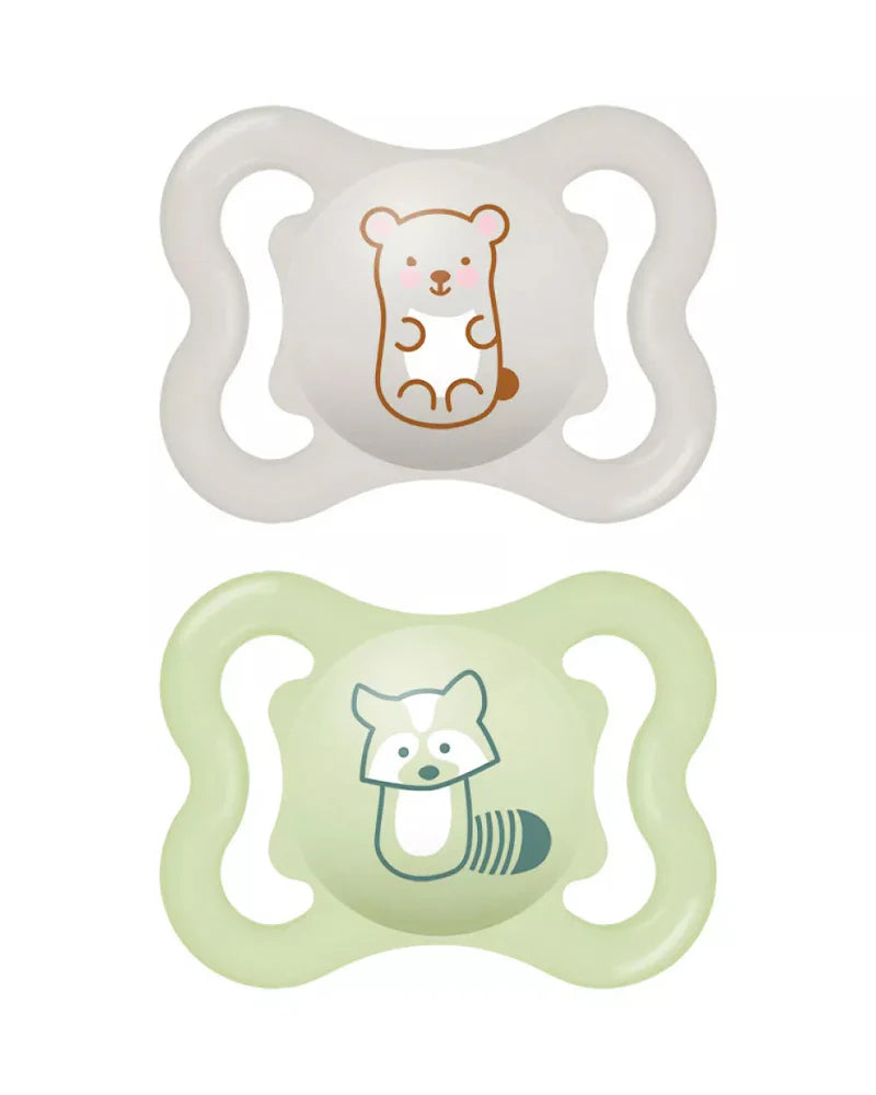 MAM Sucette Air 0-6 mois - Vert & Gris