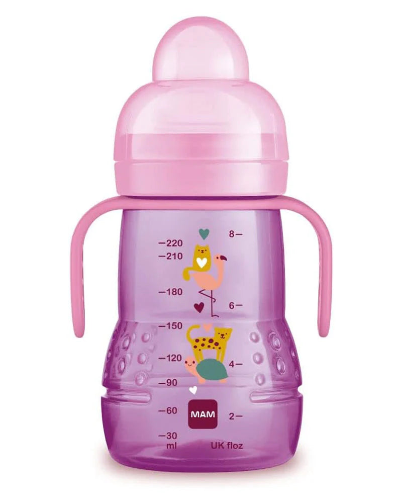 MAM  Biberon et tasse Trainer 220ml - Rose