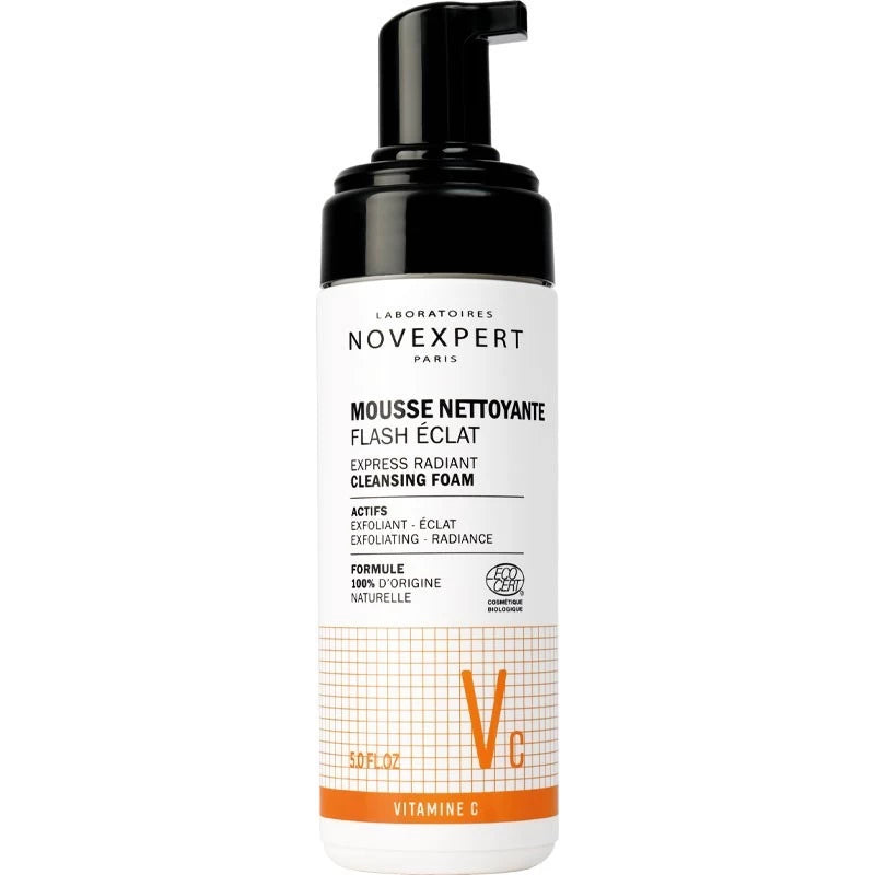 Novexpert Mousse Nettoyante Flash Éclat Vitamine C 150ml