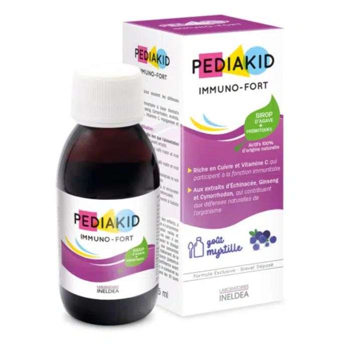 PEDIAKID IMMUNO FORT GOUT DE MYRTILLE 125 ML