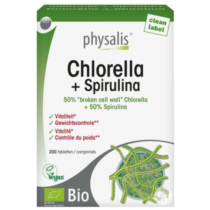 PHYSALIS CHLORELLA + SPIRULINA 500 COMPRIMES