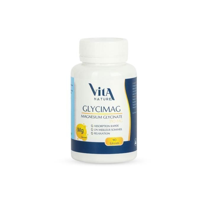 Vita Nature Glycimag Magnésium Glycinate 90 gélules.