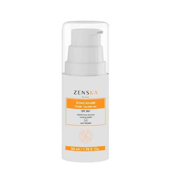 ZENSKA ECRAN SOLAIRE FLUIDE TOUCHER SEC SPF 50+ ANTI TACHES 50 ML